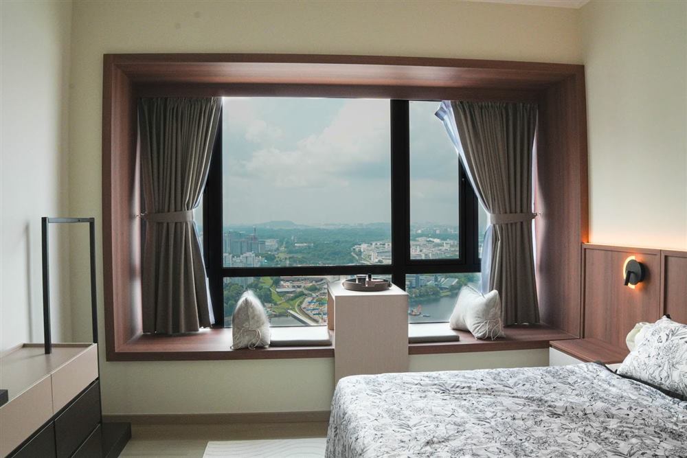Bedroom window seat and headboard carpentry, R&F Princess Cove, Johor Bahru